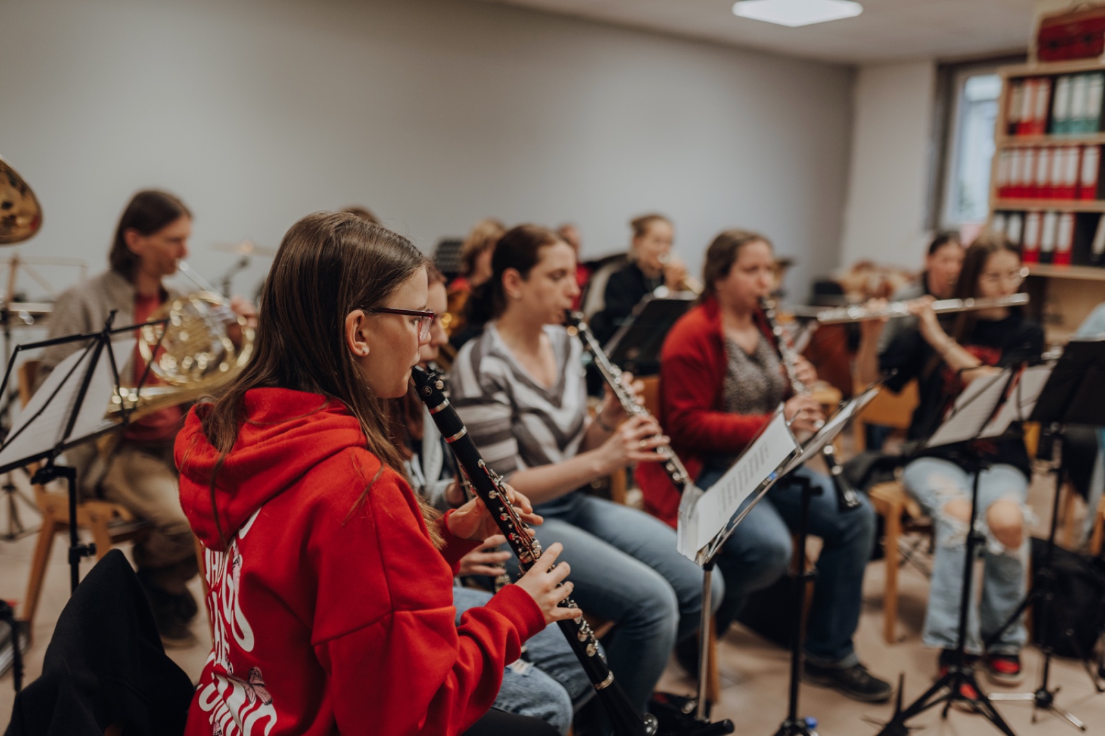Jugendkapelle beim gemeinsamen Musizieren